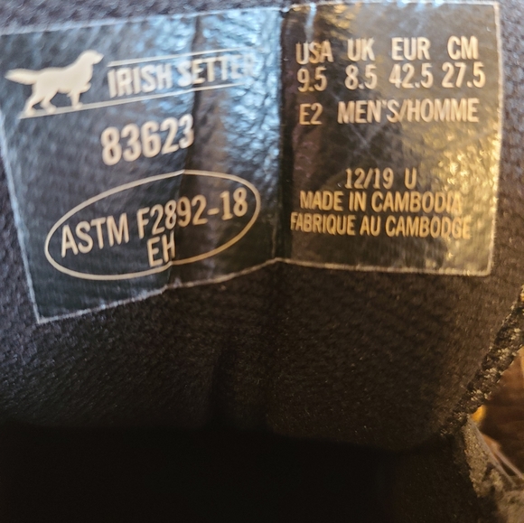 Irish Setter by Redwing FARMINGTON KT MEN'S 9.5EE 6-Inch leather soft toe boot - Picture 6 of 10